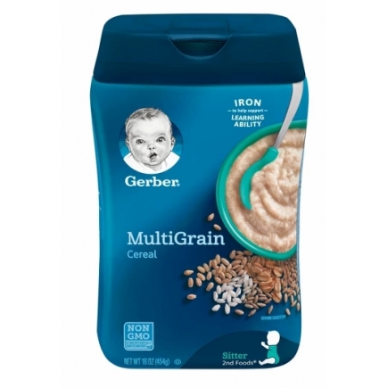 【美国直邮】嘉宝二段米粉辅食Gerber Multigrain Baby Cereal - 16oz