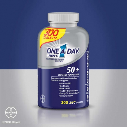 【美国直邮】One A Day Men's 50+ Multivitamin, 300 Tablet