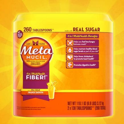 【美国直邮】代餐粉 含糖型Metamucil MultiHealth Fiber, 260 Dose