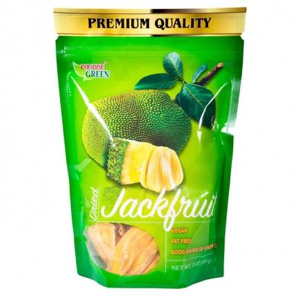 【美国直邮】榴莲干Paradise Green, Dried Jackfruit, 18 oz